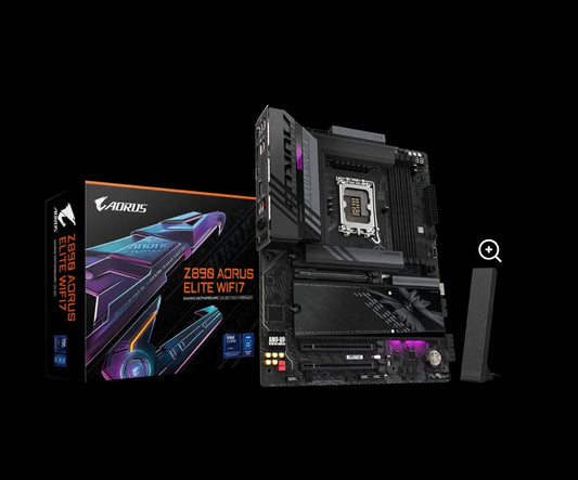 Gigabyte Z890 AORUSELITE WF7 Intel LGA 1851 ATX Motherboard, 4x DDR5 ~256GB, 3x PCI-E x16, 4x M.2, 4x SATA, 5x USB 3.2, 1x USB-C, 4x USB 2.0 Z890 A ELITE WIFI7 1.0