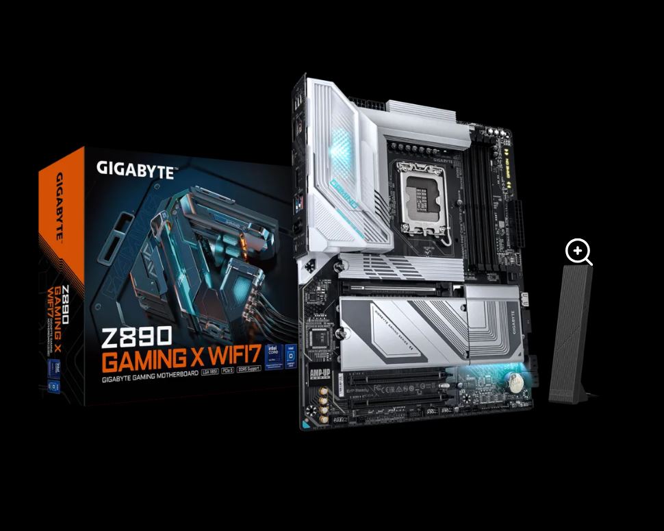 Gigabyte Z890 GAMING X WIFI7 Intel LGA 1851 ATX Motherboard, 4x DDR5 ~256GB, 3x PCI-E x16, 4x M.2, 4x SATA, 6x USB 3.2, 1x USB-C, 4x USB 2.0 Z890 GAMING X WIFI7 1.0