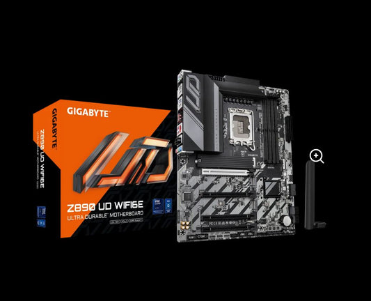 Gigabyte Z890 UD WIFI6E Intel LGA 1851 ATX Motherboard, 4x DDR5 ~256GB, 4x PCI-E x16, 3x M.2, 4x SATA, 5x USB 3.2, 1x USB-C, 4x USB 2.0 Z890 UD WIFI6E