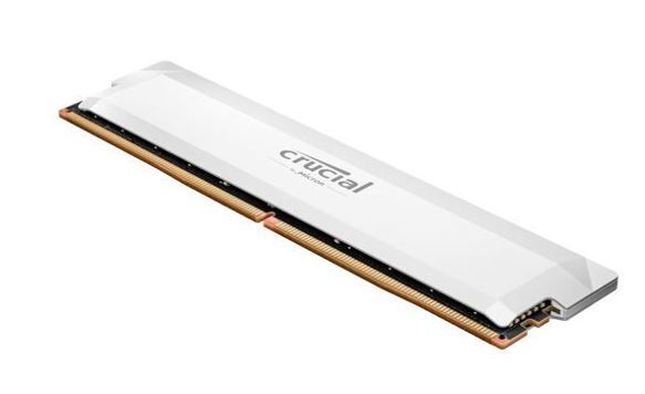 Crucial Pro 16GB (1x16GB) DDR5 UDIMM 6400MHz CL32 White Heat Spreader Support Intel XMP AMD Ryzen Desktop PC Gaming Memory Tray CP16G64C32U5WT