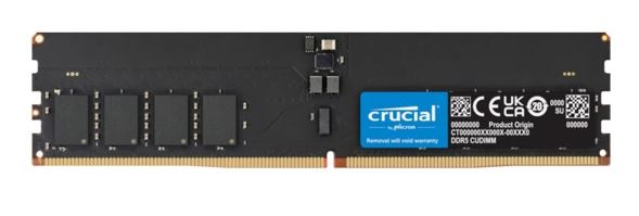 Crucial Pro 32GB (1x32GB) DDR5 UDIMM 6400MHz CL40 Black Heat Spreaders Overclocking Support Intel XMP AMD Ryzen Desktop PC Gaming Memory Tray CP32G64C40U5BT
