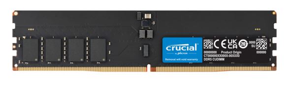 Crucial 32GB (1x32GB) DDR5 CUDIMM 6400MHZ CL52 Desktop PC Memory for Intel Core Ultra Processors AI PC CT32G64C52CU5