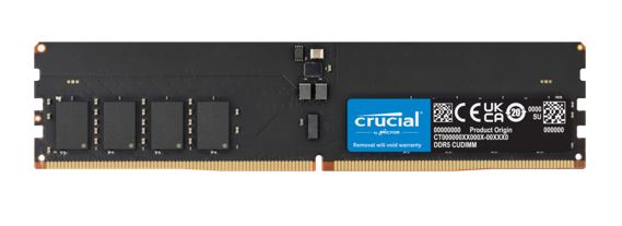 Crucial 64GB (1x64GB) DDR5 CUDIMM 6400MHZ CL52 Desktop PC Memory for Intel Core Ultra Processors AI PC CT64G64C52CU5