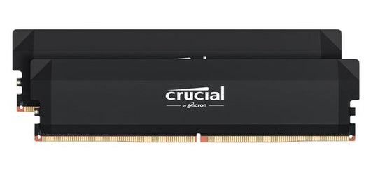 Crucial Pro 32GB (2x16GB) DDR5 UDIMM 6400MHz CL32 Black Heat Spreader Overclocking Support Intel XMP AMD Ryzen Desktop PC Gaming Memory CP2K16G64C32U5B