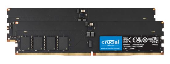 Crucial 32GB (2x16GB) DDR5 CUDIMM 6400MHZ CL52 Desktop PC Memory for Intel Core Ultra Processors AI PC CT2K16G64C52CU5