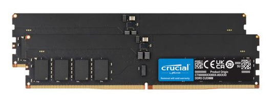 Crucial 64GB (2x32GB) DDR5 CUDIMM 6400MHZ CL52 Desktop PC Memory for Intel Core Ultra Processors AI PC CT2K32G64C52CU5