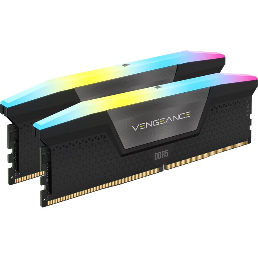 Corsair Vengeance RGB 32GB (2x16GB) DDR5 DRAM 6000MT/s CL38 Memory Kit  Black CMH32GX5M2B6000C38