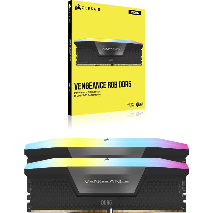 Corsair Vengeance RGB 64GB (2x32GB) DDR5 DRAM 6400MT/s CL42 Intel XMP Memory Kit CMH64GX5M2B6400C42