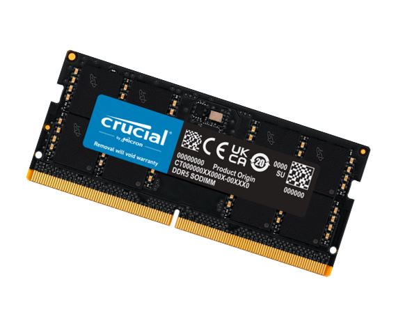 Crucial 64GB (1x64GB) DDR5 SODIMM 5600MHz CL46 Desktop PC Memory CT64G56C46S5