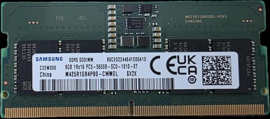 OEM 8GB (1x8GB) DDR5 SODIMM 5600MHz C46 1.1V Notebook Laptop Memory (ex-demo) similar to Crucial MECD5-1X8G56 M425R1GB4PB0-CWM