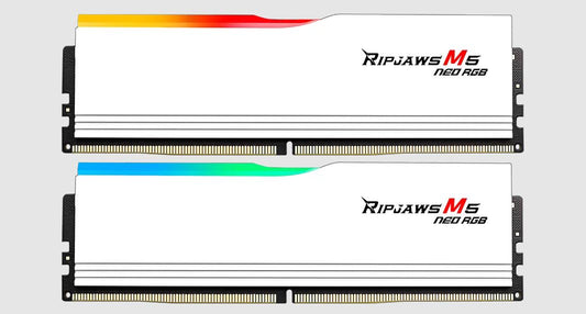 G.SKILL F5-6000J3648D16GX2-RM5NRW 32GB (2 x 16GB)/ DDR5 6000 MT/s/ Timings 36-48-48-96/ Voltage 1.25 V/ EXPO/ Ripjaws M5 Neo F5-6000J3648D16GX2-RM5NRW