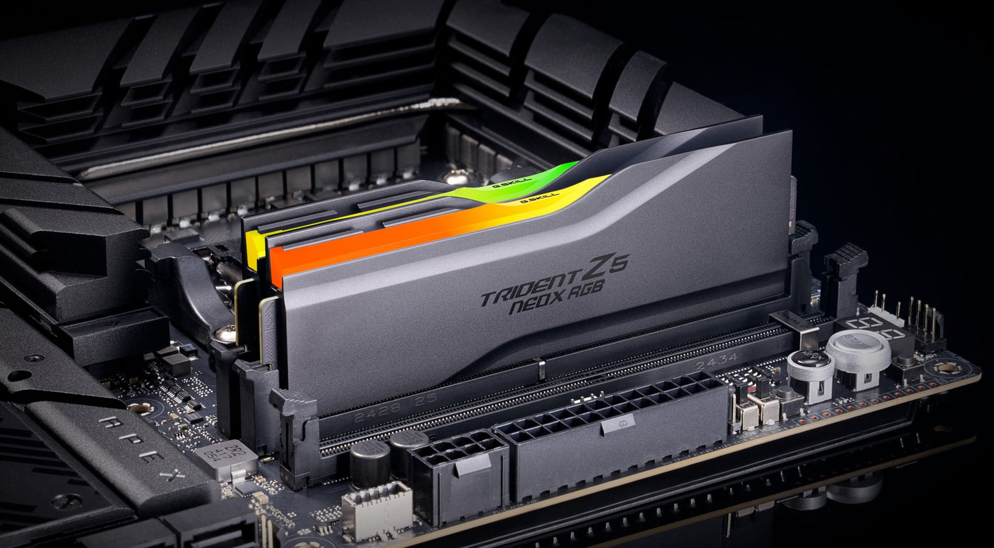 G.SKILL F5-6000A2636H16GX2-TZ5NXRN 32GB (2 x 16GB)/ DDR5 6000 MT/s/ Timings 26-36-36-32/ Voltage 1.45V/ TZ5 Neo X RGB AMD EXPO Ultra Low Latency F5-6000A2636H16GX2-TZ5NXRN