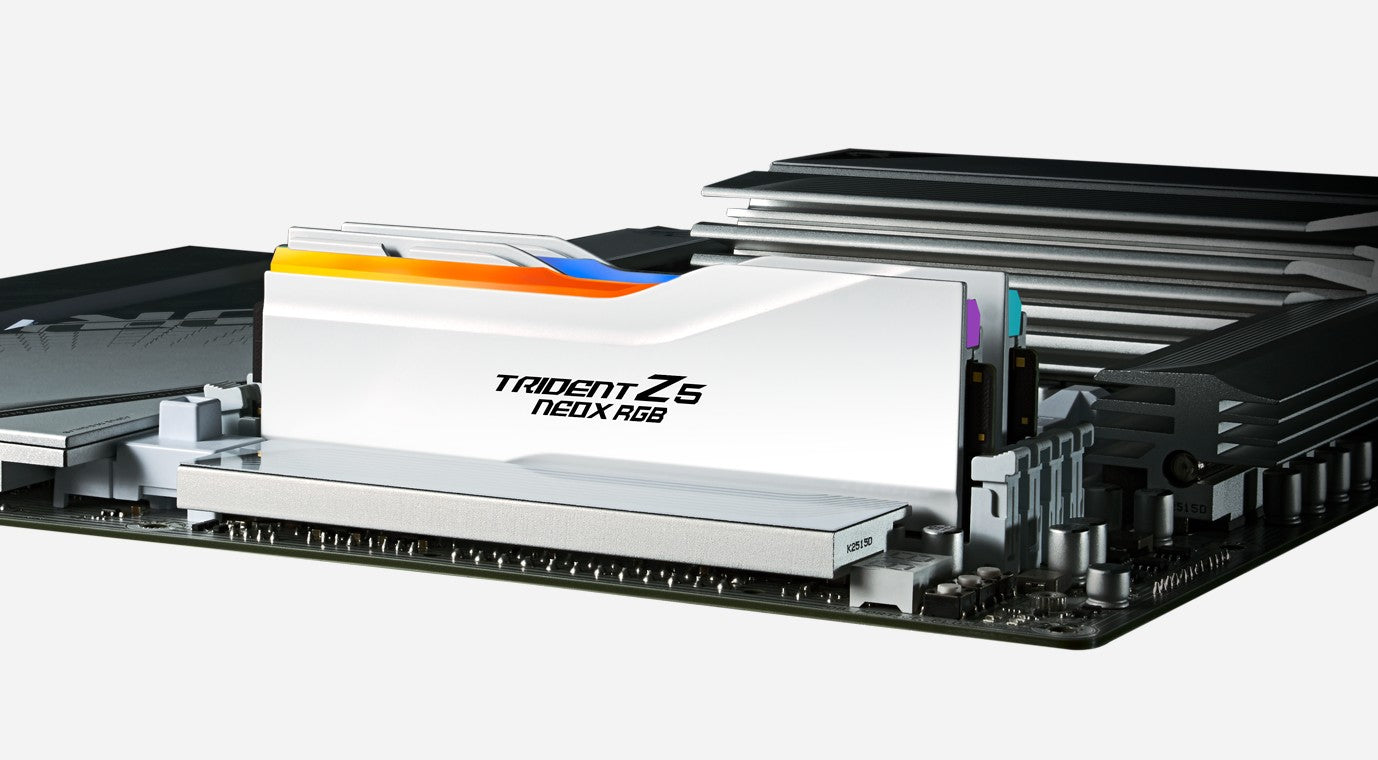 G.SKILL F5-6000A3038F16GX2-TZ5NXRW 32GB (2 x 16GB)/ DDR5 6000 MT/s/ Timings 30-38-38-32/ Voltage 1.35V/ TZ5 Neo X RGB AMD EXPO Ultra Low Latency F5-6000A3038F16GX2-TZ5NXRW