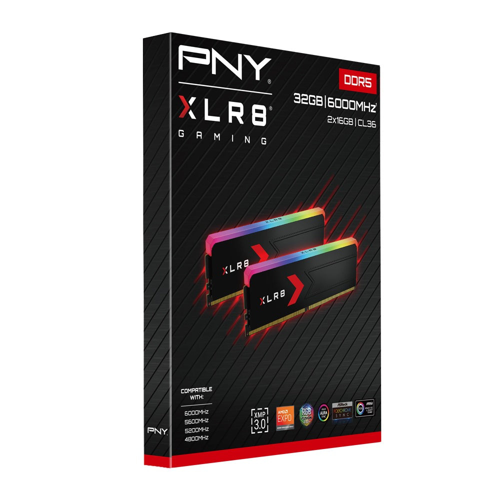 PNY MAKO RGB DDR5 6000 32GB(16Gx2) MD32GK2D5600036XRGB MD32GK2D5600036XRGB