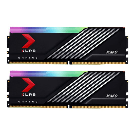 PNY XLR8 Gaming MAKO 32GB DDR5 ( 2 X 16GB ) 6000Mhz (PC5-48000) RGB CL36 1.3V Desktop Memory Kit MD32GK2D5600036MXRGB