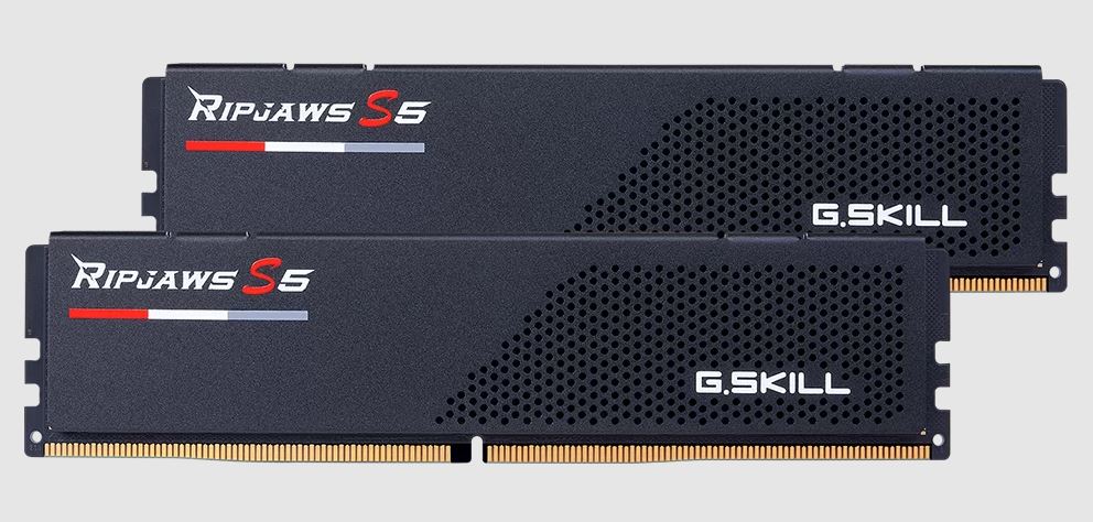 G.SKILL F5-6000J3648D16GX2-RS5K 32GB (2 x 16GB)/ DDR5 6000 MT/s/ Timings 36-48-48-96/ Voltage 1.25V/ Ripjaws S5 F5-6000J3648D16GX2-RS5K