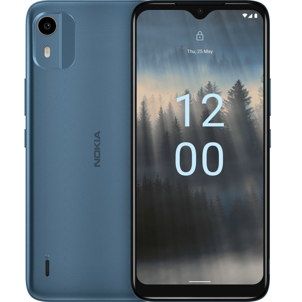 Nokia C12 4G 64GB - Dark Cyan (286809434)*AU STOCK*, 6.3', 2GB+2GB(Virtual RAM)/ 64GB, 8MP/5MP, Dual SIM, 3000mAh, 2 Years Warranty 286809434