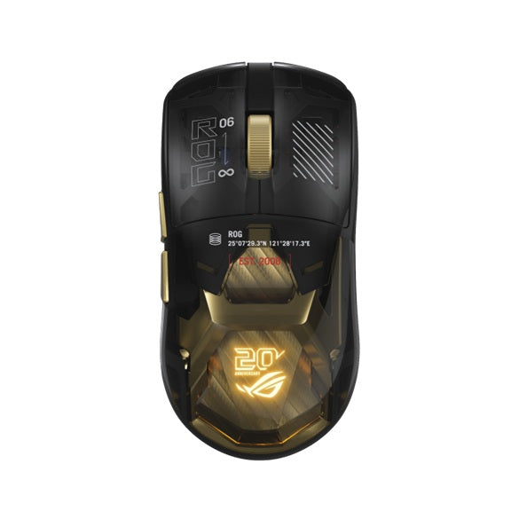 ASUS ROG Harpe II Extreme Edition 20, Wireless Gaming Mouse, ROG 100M Optical Switch, Tri-Mode (USB/RF 2.4GHz/BT 6.0), 8000Hz polling, Aura Sync ROG HARPE II EXTREME EDITION 20