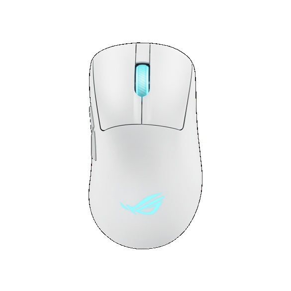 ASUS ROG Keris II Origin Gaming Mouse Moonlight White, ROG Micro Switch II, USB/Bluetooth/RF 2.4GHz, 8000 Hz, AURA Sync, 2 m paracord ROG KERIS II ORIGIN WHITE