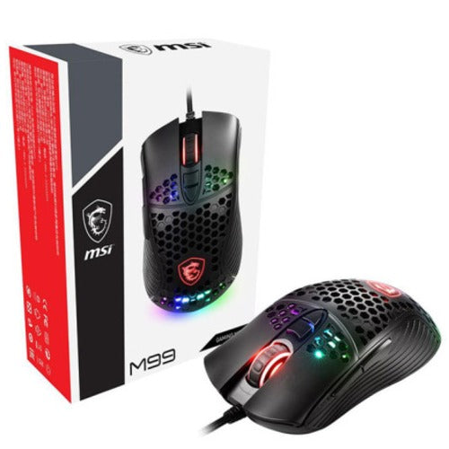MSI Gaming Mouse_M99 Pro Boxl Sensor 3,200 DPI 12 RGB Modes 5 Customizable Buttons Comfortably Ergonomic Design (for Promo only) S12-0402130-V33