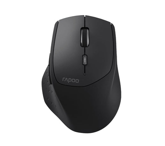 RAPOO MT550L Multi-Mode Wireless Ergonomic Optical Mouse -7 evels adjustable DPI, Smart Switch up to 5 devices, Ideal for Desktop PC, Notebook MT550L