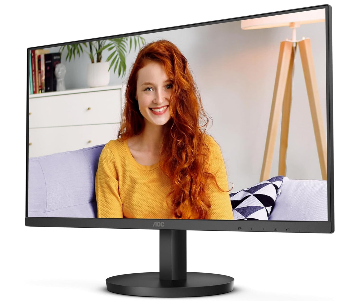 AOC 23.8' IPS 1ms 120hz, Ultra Slim, Speakers, Flicker Free, FHD 1920x1080@100Hz - HDMI, 1920x1080@60Hz - VGA. VESA 100 x 100, Earphone.Office Monitor 24B3HA3