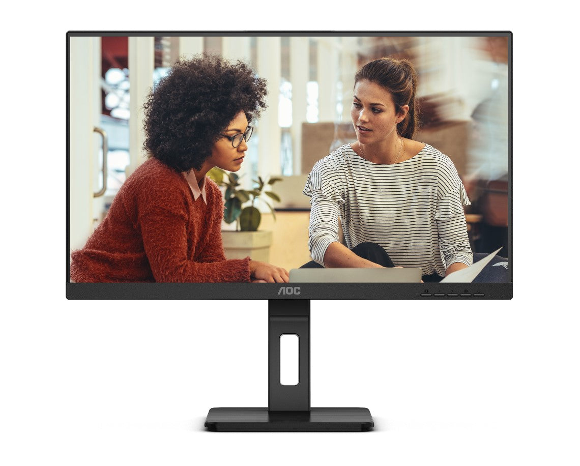 AOC 23.8' IPS 4ms, Full HD, - DP, HDMI, VGA. Tilt, Low Blue Mode, Flicker Free, 2x Speakers. Vesa 100, 3 side Frameless, Height Adjust Monitor 24E3QAF