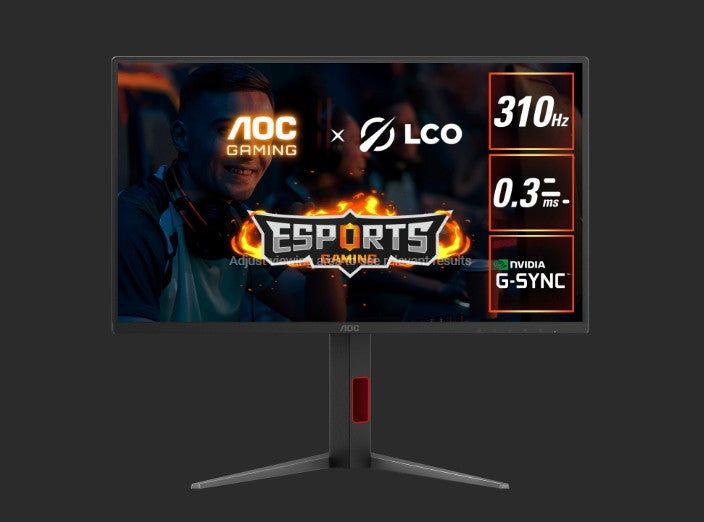 AOC 24.5' 310Hz IPS Gaming Monitor 25G4S: Fast IPS, 1920x1080 @ 310Hz, 0.3ms response, 400 cd/m² brightness, 115% sRGB, adjustable stand, HDMI & DP 25G4S