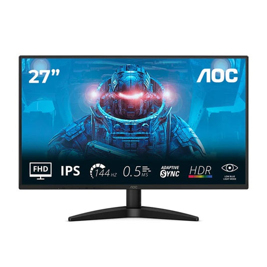 AOC 27B36X, 27 IPS, 1920x1080@144Hz, 0.5ms MPRT, 300 nits, 1500:1, sRGB 121%, HDMI 1.4, DP 1.4, tilt, VESA 100x100, 22W, 3.11kg, black 27B36X