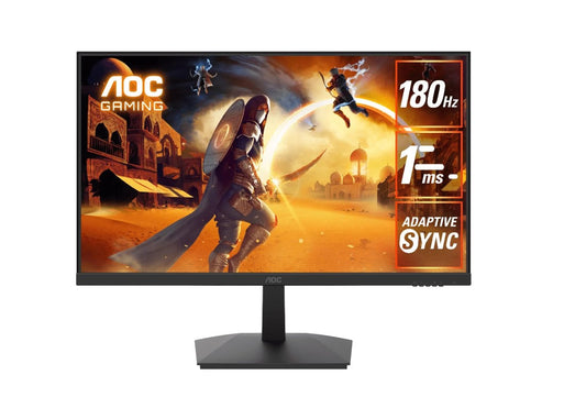 AOC 27' 180hz 1ms VA, FHD 1080 Adaptive Sync, 300 cd/m2, HDMI 2.0, DP 1.4, Line in & Earphone x 1, VESA 100mm, Flicker FREE Low Blue, Gaming Monitor 27G15N