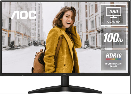 AOC 27' Q27B36 27' IPS QHD 2560x1440, 4ms, 350cd/m2, 100Hz, HDR10, IPS, Adaptive Sync, DP, HDMI, VESA 100x100mm Q27B36