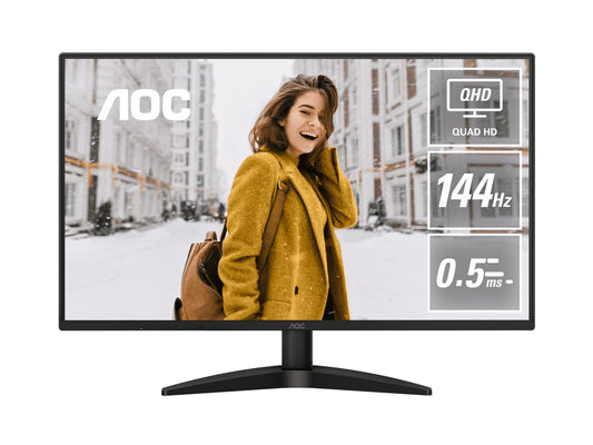AOC Q27B36X, 27' IPS, QHD 2560x1440@144Hz, 0.5ms/4ms, 300cd/m², 1500:1, HDMI 2.0+DP 1.4, 178, VESA100 Q27B36X