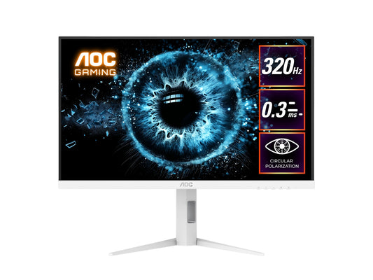 AOC 27' Fast IPS Q27G4SL/WS: 2560x1440 @ 320Hz, 1ms GtG, 350 nits, HDR 450 nits, sRGB 125%, DP 1.4, HDMI 2.1, ergonomic stand, VESA 100mm Q27G4SL/WS