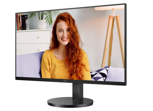 AOC 27' IPS 4K 3840 x 2160 UHD, HDR10, Speakers, Flicker FREE, HDMI 2.0 x 2, DisplayPort 1.4 x 1 black. VESA 100, Height Adjust, Office Monitor U27B3AF