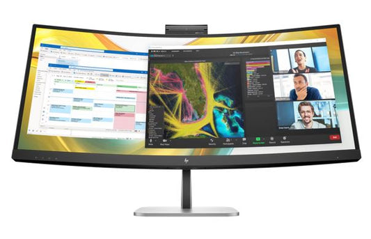 HP Series 5 Pro 34' WQHD 4K CURVED 21:9 3440x1440 100Hz Height Adjust VA LCD Tilt Swivel USB-C DP HDMI Speakers VESA Webcam 3yrs wty 9E0Z2UT