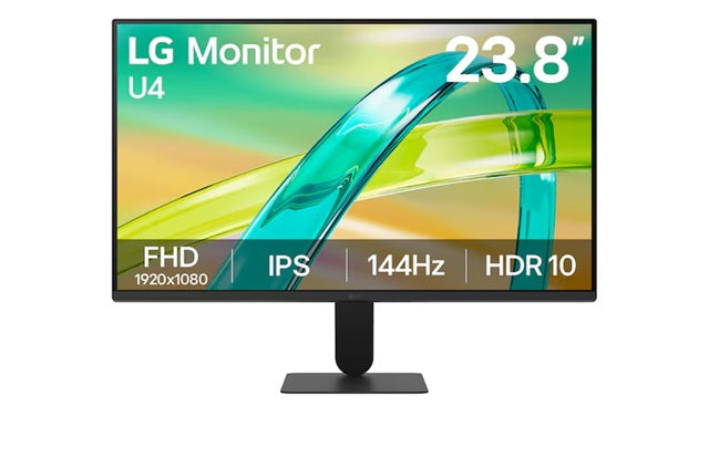 LG 24' IPS Full HD 144Hz Monitor, 1920x1080, 1ms MBR, HDR10, AMD FreeSync, sRGB 99%, HDMI, VGA, 100x100 VESA 24U411B-B.AAU