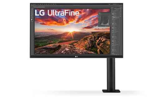 LG 27' IPS Ergo 4K (3840x2160) C-Clamp USB-C x1, HDR 400, VESA 100mm, Speakers Height Adjustable. 3 Years Limited 27BN88U-B