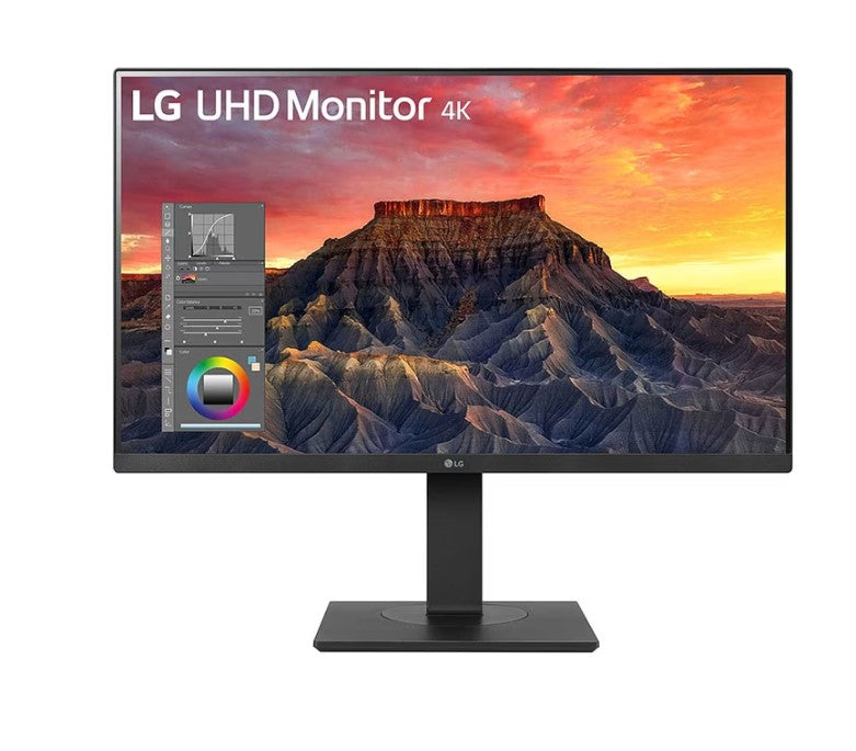 LG 27' IPS 5ms 4K UHD HDR400 FreeSync 3-Side Borderless Monitor w/ArcLine HAS - HDMI, DP, USB-C x1, USB3 x2 Speaker, VESA 100mm, Height Adjustable 27BQ65UB-B.AAU