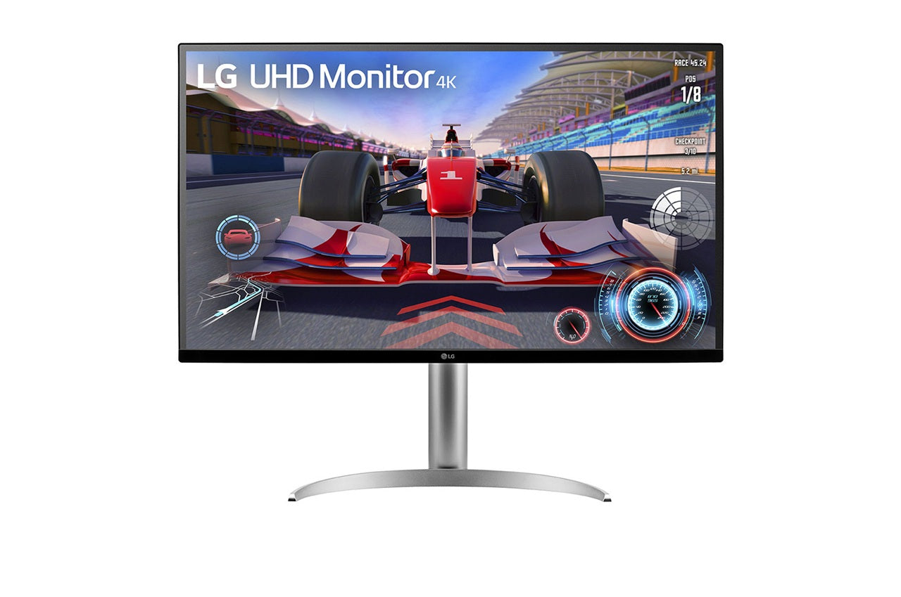 LG 31.5' UHD 4K Monitor with 144Hz via HDMI 2.1, HDR10, DCI-P3 90%, USB-C PD 65W, AMD FreeSync Premium, and tilt/height/pivot stand 32UQ750P-W.AAU