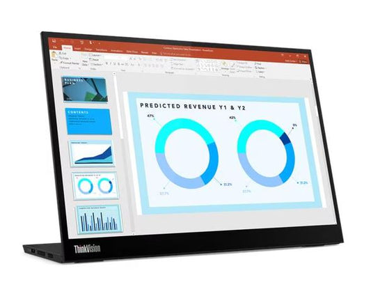 LENOVO ThinkVision M14D 14' 2.2K WLED IPS USB-C Portable Monitor 2240x1140 6ms 1500:1 100% sRGB Anti-glare 2xUSB-C DP Tilt Height Adjust VESA 0.6kg 63AAUAR6AU