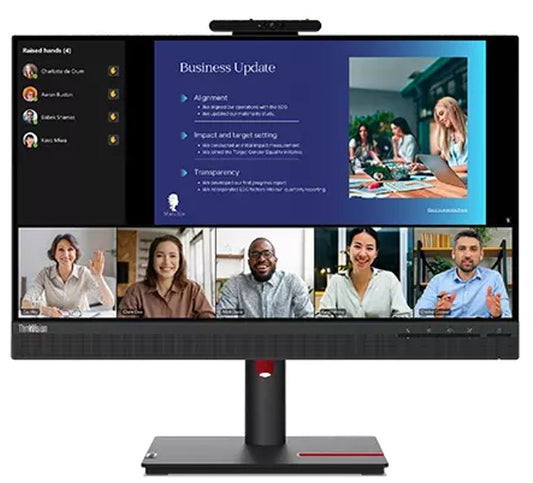 LENOVO ThinkVision T24V-30 23.8'/24' 75Hz FHD IPS Monitor 1920x1080 16:9 4ms Height Adjustable Tilt Pivot Swivel HDMI DP VGA Speakers VESA 3yr wty 63D8MAR3AU