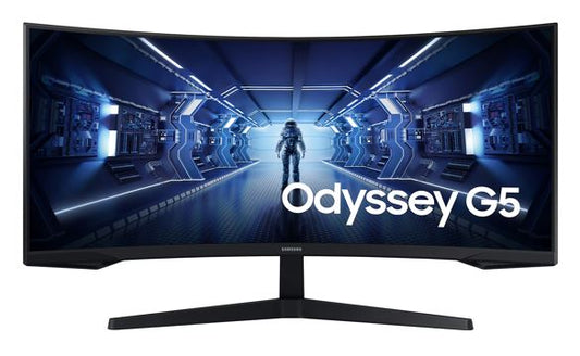 Samsung 34' Odyssey G55T WQHD Curved 3440x1440 21:9 1000R 165Hz 1ms 250 cd/? FreeSync VA DP HDMI Headphone Tilt VESA Gaming Monitor Black 3YR LC34G55TWWEXXY