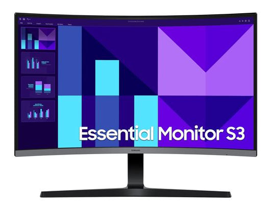 Samsung 27' S39GD FHD 1800R Curved Monitor 1920X1080 16:9 VA 100Hz 4ms 250cd/m2 D-Sub HDMI Tilt VESA Headphone Eye Saver Mode Black 3YR WTY LS27D390GAEXXY