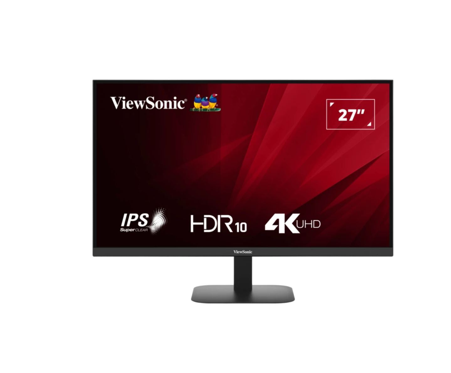ViewSonic 27' 4K 3840 x 2160 SuperClear IPS, HDR10, 2x HDMI and DP x1, Eye Pro Tech.Seamless, VESA 75, Eco Mode, Joy Key rear, Office Monitor, 3YARW VA2708-4K-MHD