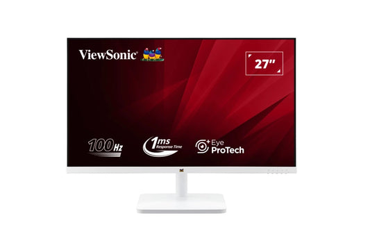 ViewSonic 27' White, Super Clear IPS, 4ms 100hz, Ultra Slim Bezel, FHD, HDMI, VGA, Adaptive Sync. VESA 100. 3Yrs AR. Office Business Monitor VA2732-H-W