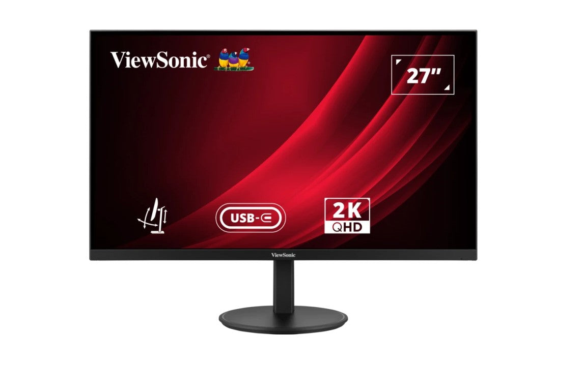 ViewSonic 27' VG 2K 2560 X 1440 SuperClear IPS, USB-C 65w Hub, DP, Height Adjust, 3y Advance Replacement, Business Pro Monitor, 3YARW VG2708U-2K