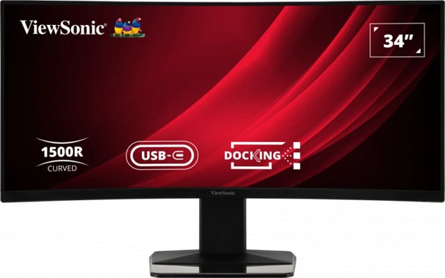 ViewSonic 34' Curved Docking Monitor with KVM Switch - 3440x1440 VA, 1500R, 120Hz, HDR10, USB-C 65W, DP, HDMI, RJ45, 3x USB-A, KVM, sRGB 121% VG3419C-2