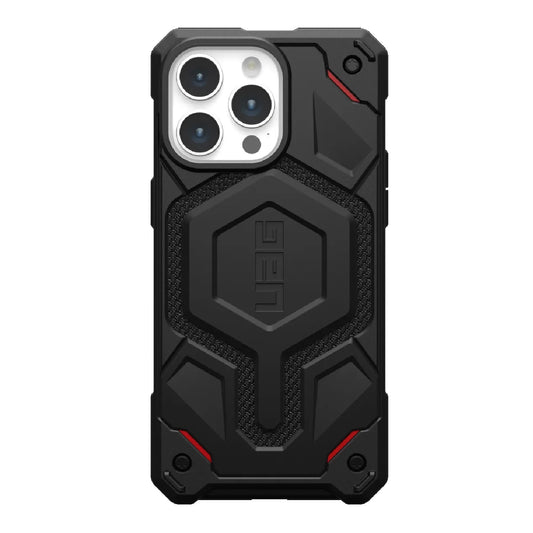 UAG Monarch Pro MagSafe Apple iPhone 15 Pro Max (6.7') Case -Kevlar Black(114222113940), 25ft. Drop Protection(7.6M), 5 Layers of Protection 114222113940