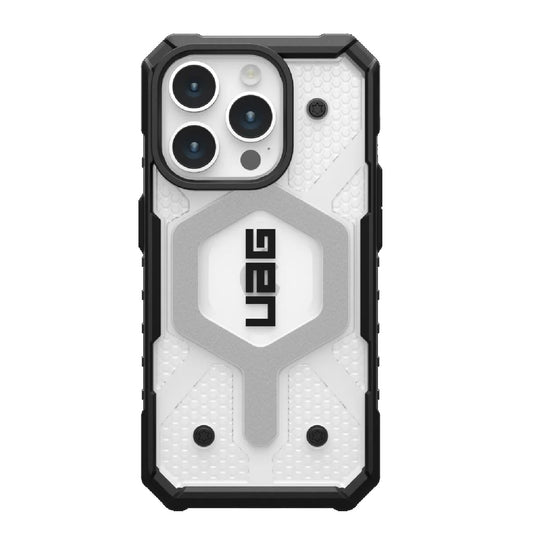 UAG Pathfinder MagSafe Apple iPhone 15 Pro (6.1') Case - Ice (114281114343), 18ft. Drop Protection (5.4M), Tactical Grip, Raised Screen Surround 114281114343