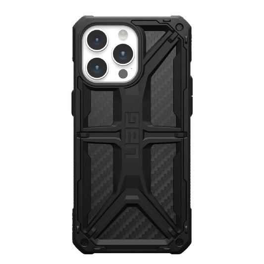 UAG Monarch Apple iPhone 15 Pro Max (6.7') Case - Carbon Fiber (114298114242), 20ft. Drop Protection(6M), 5 Layers of Protection, Tactical Grip 114298114242